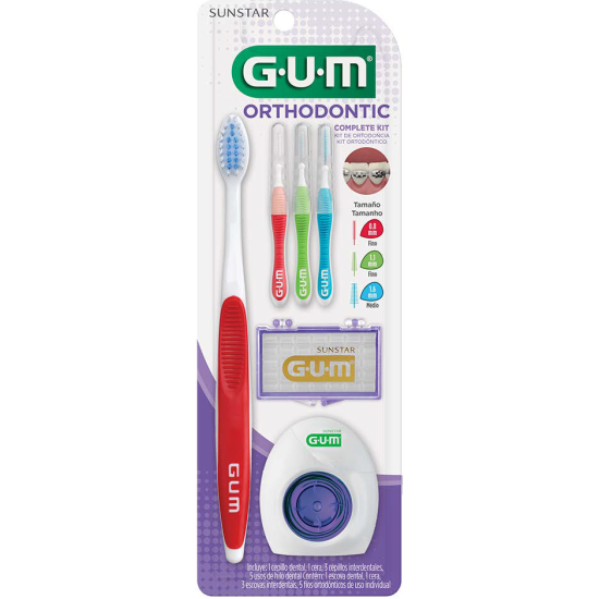 GUM ORTHODONTIC KIT Toothbrush (124LCTA)-PROMO for Start JULY 2024